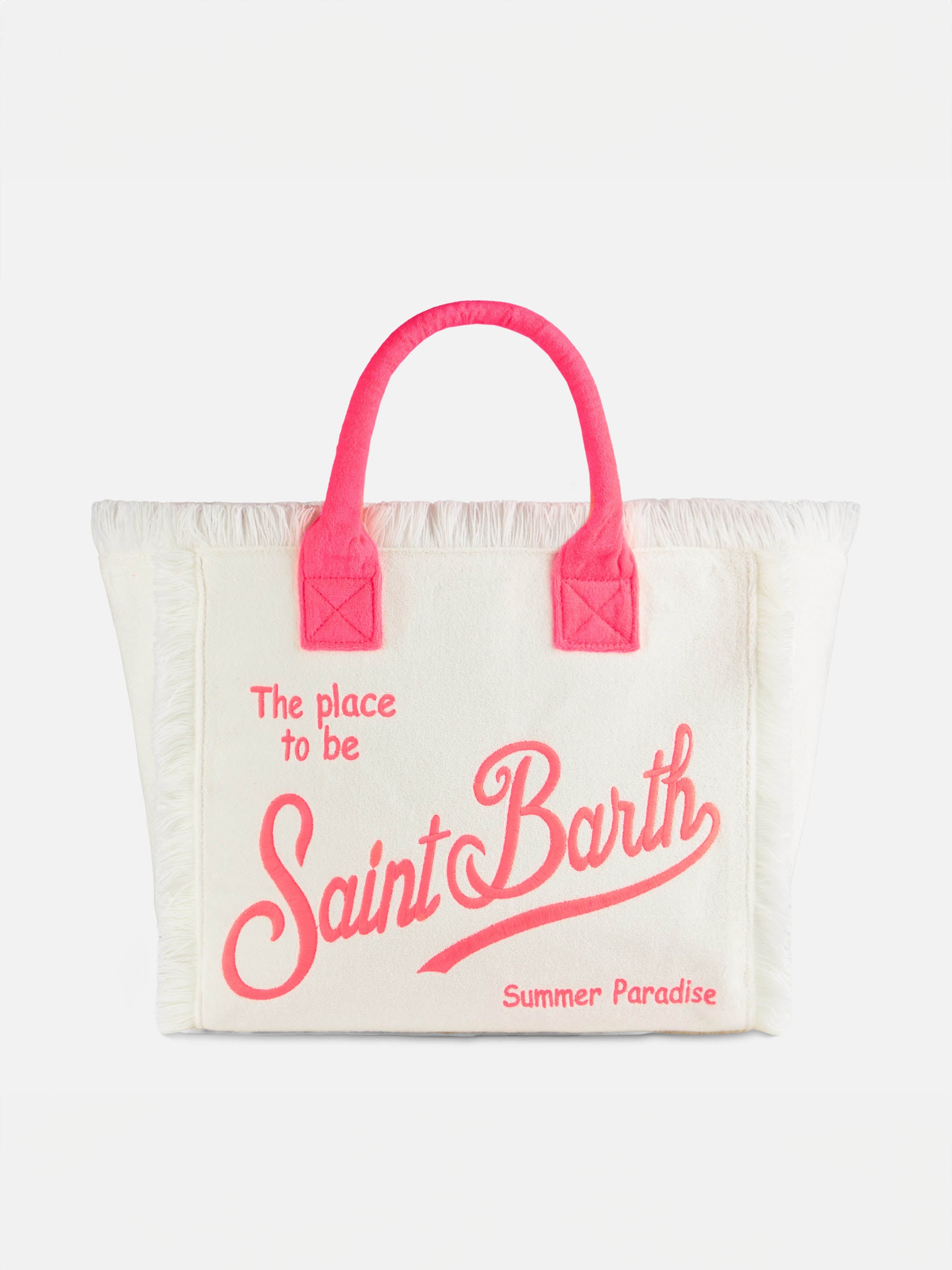 Mc2 Saint Barth - White Colette Beach Bag For Girls -  shop  online