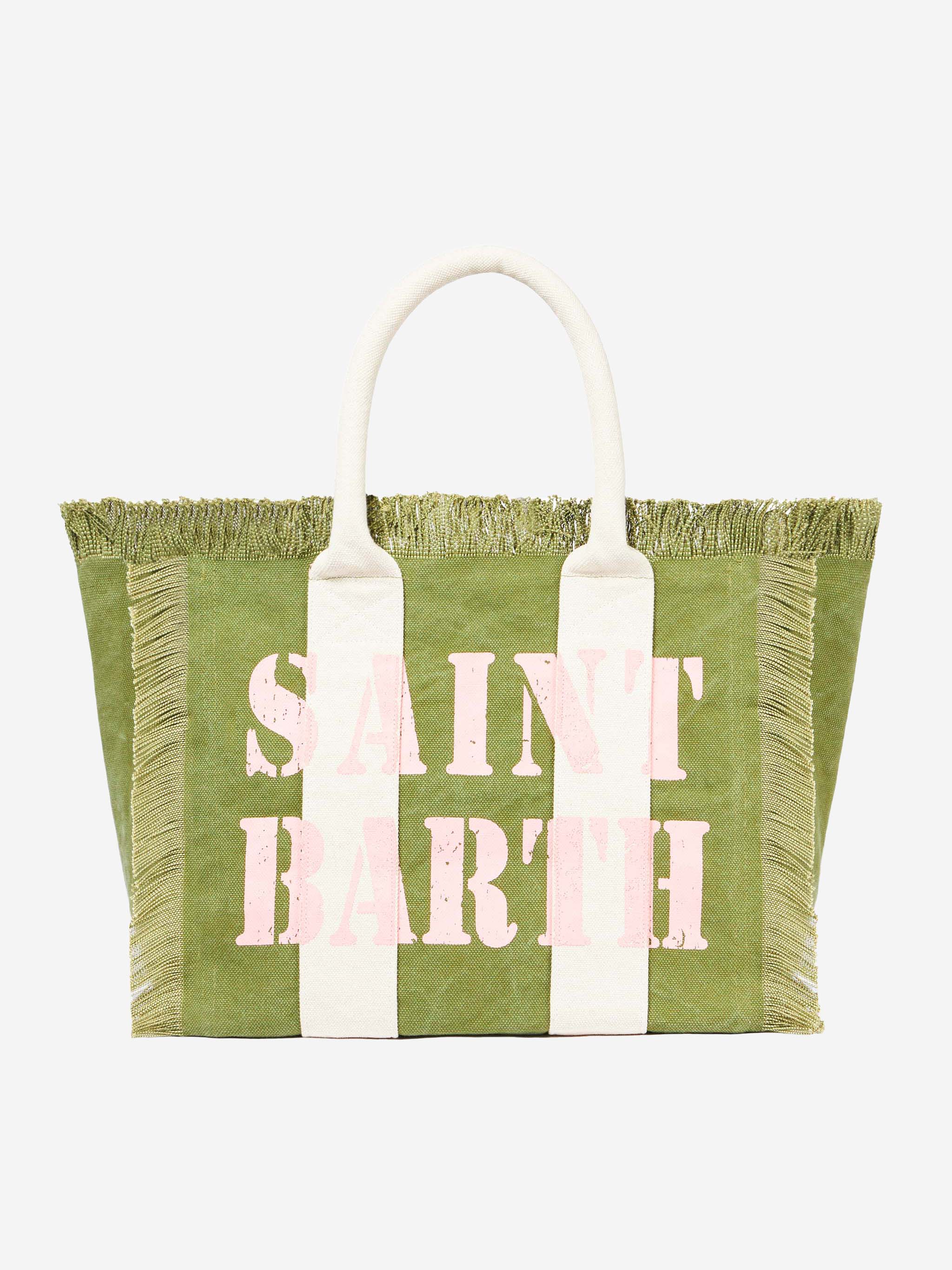 MC2 Saint Barth Girls Canvas Logo Bag in White