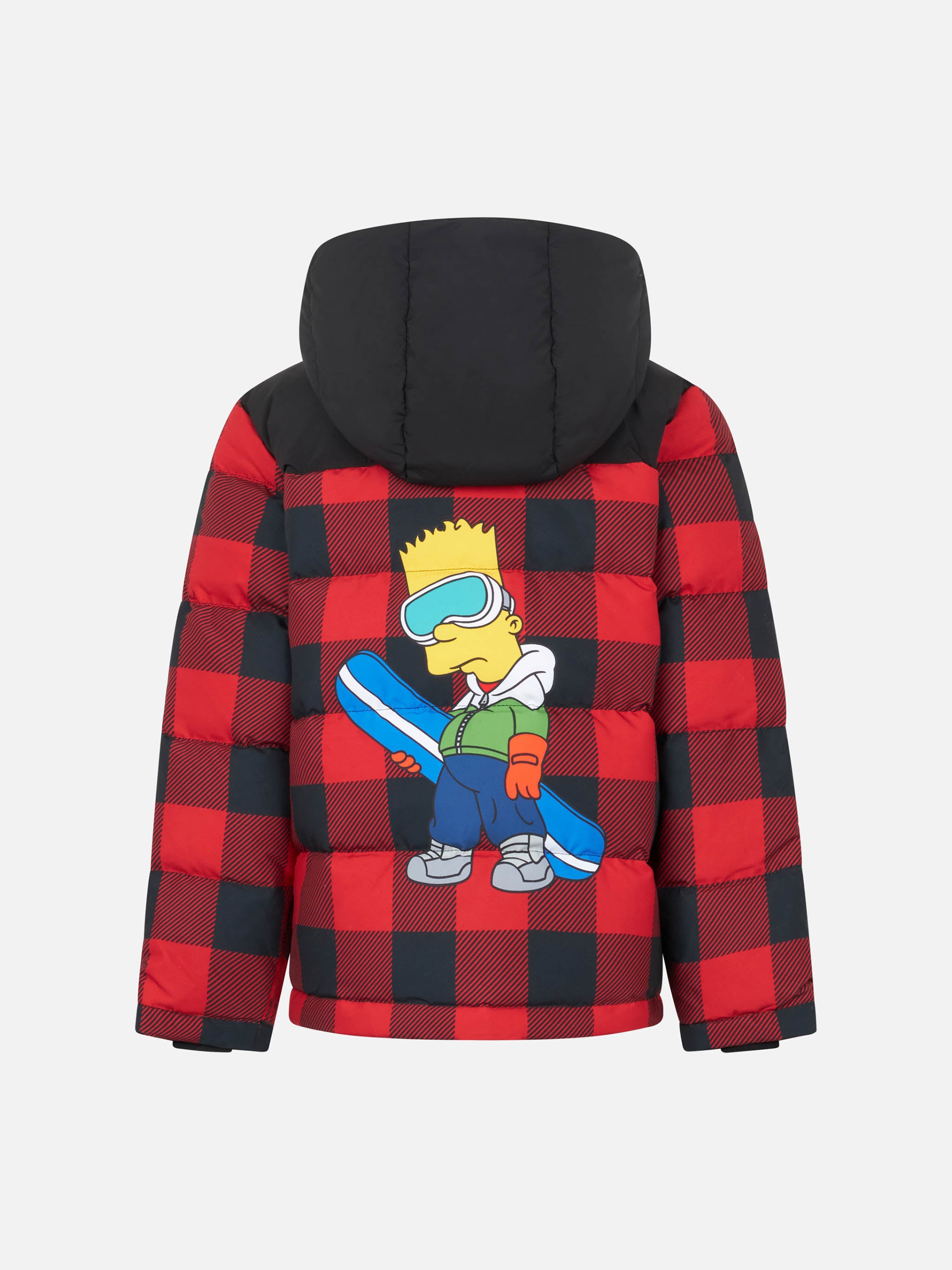 Boy hooded down padded jacket with Bart Simpson print | THE SIMPSONS S ...