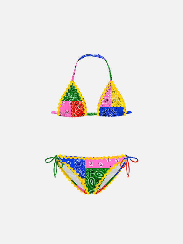 Mädchenbikini mit Bandana-Print