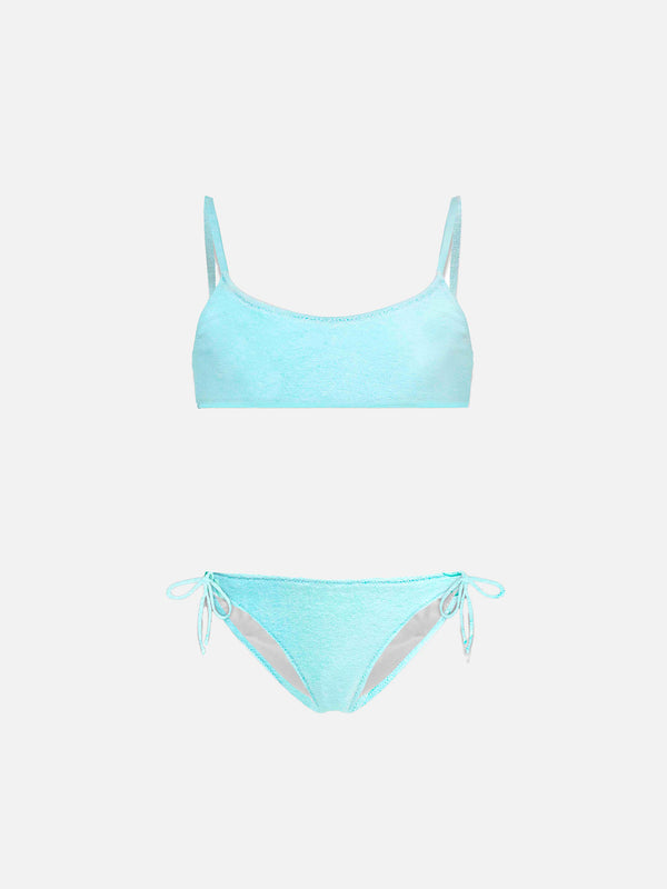 Bikini da bambina a bralette in spugna