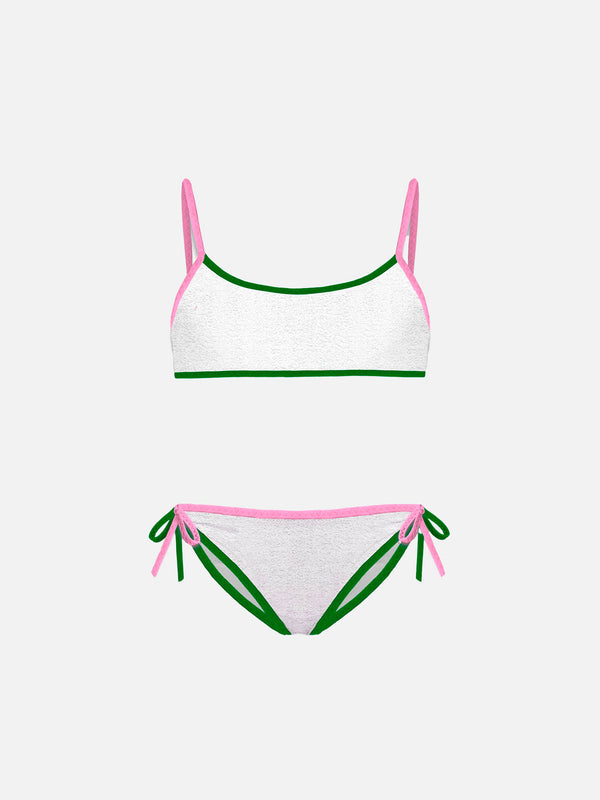 Bikini da bambina a bralette in spugna