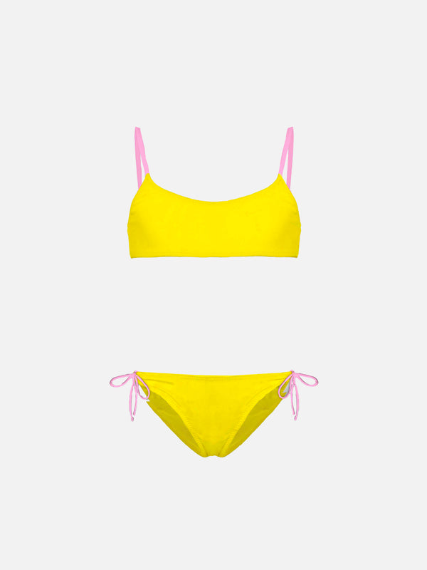 Bralette-Bikini für Mädchen mit St. Barth-Stickerei