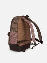 Backpack with pied de poule print