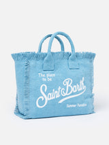 Hellblaue Colette-Handtasche aus Baumwollcanvas