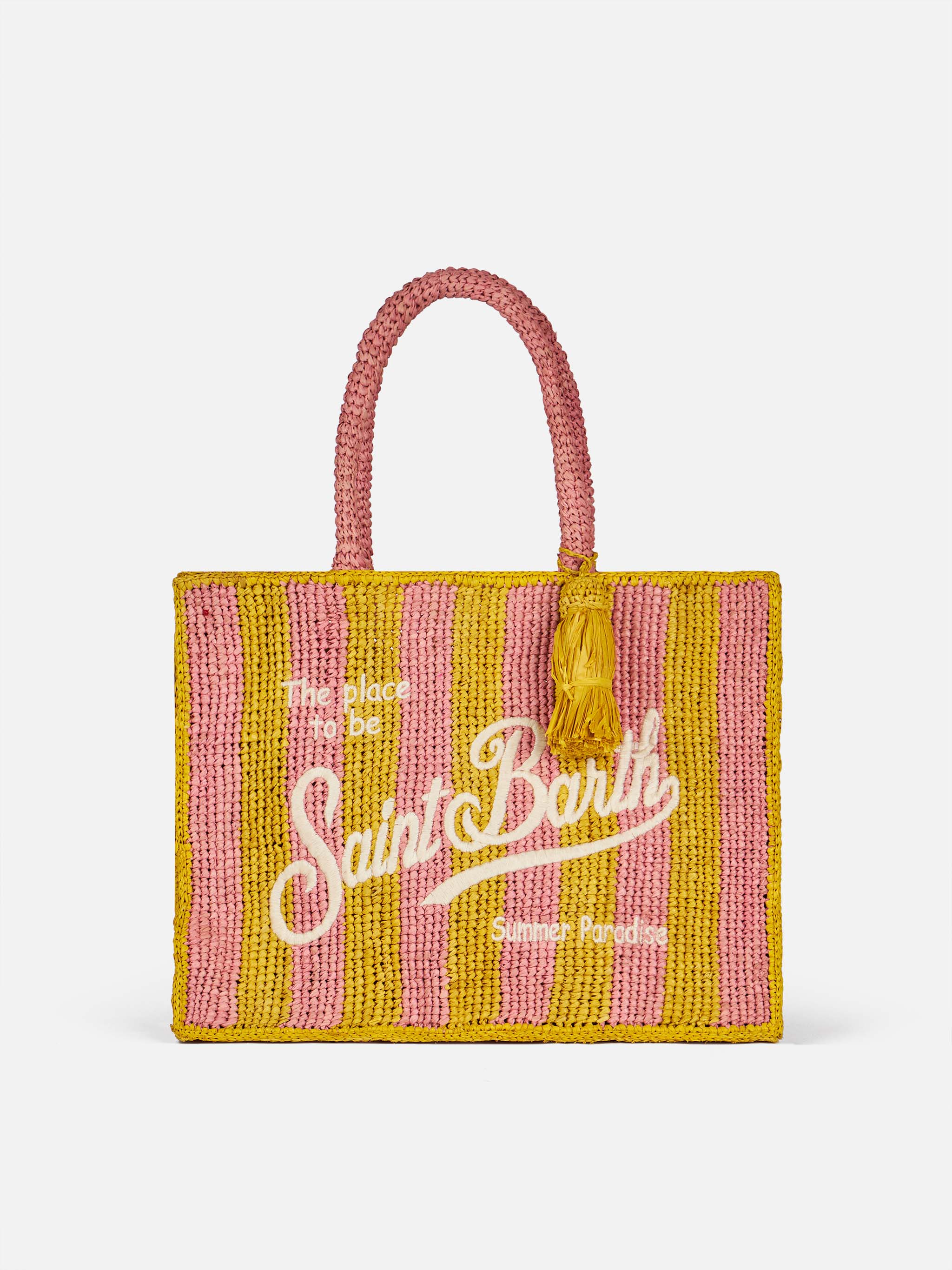 Striped Colette Raffia handbag – MC2 Saint Barth