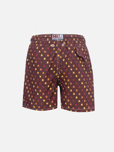 Boy lightweight fabric swimshorts with Roma print | AS ROMA SPECIAL EDITION