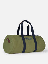 Green linen travel duffle bag Jetleg