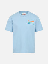 Jungen-T-Shirt aus Baumwolljersey Portofino Jr mit Stai calmo lo dici al mare-Stickerei