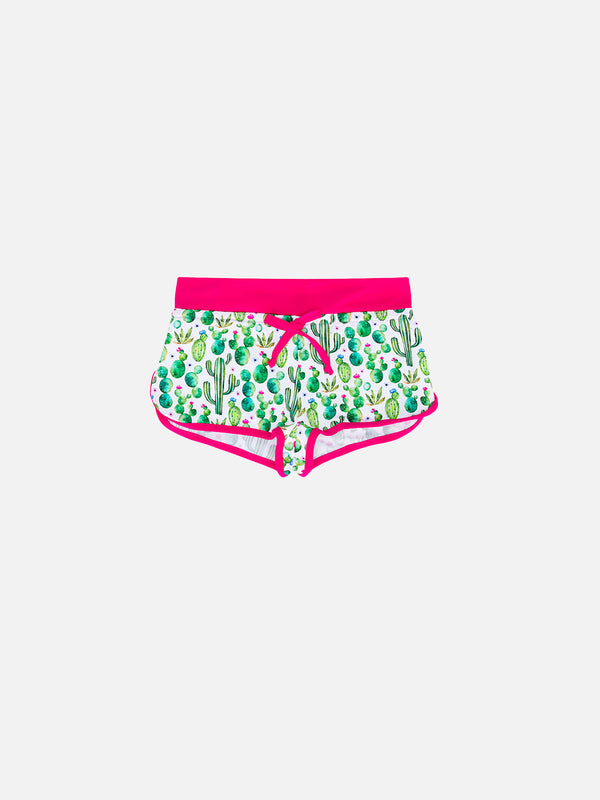 Prickly Plant Shorts for Little Girl