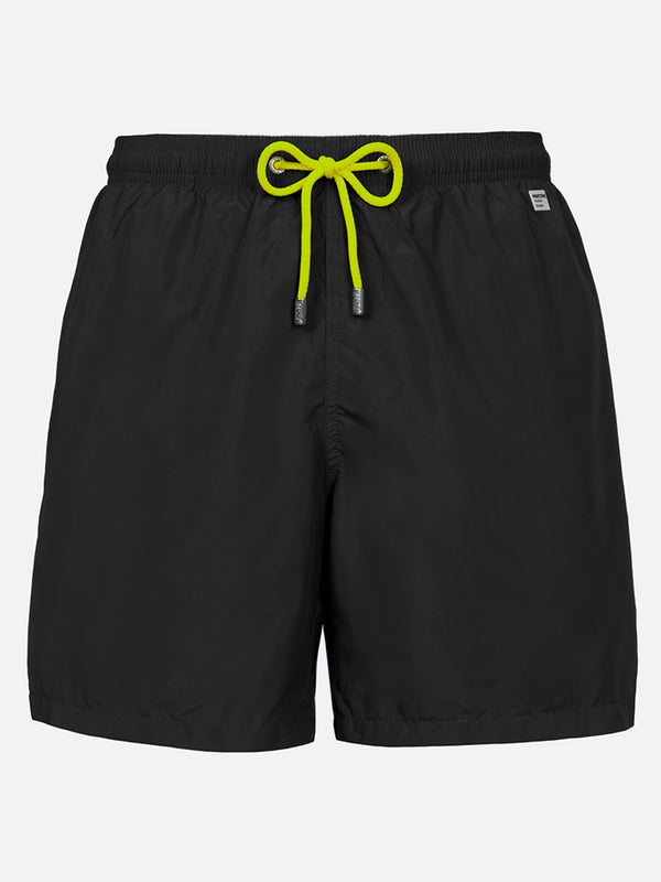 Schwarze Herren-Badeshorts aus leichtem Stoff Lighting Pantone | PANTONE-SONDERAUSGABE