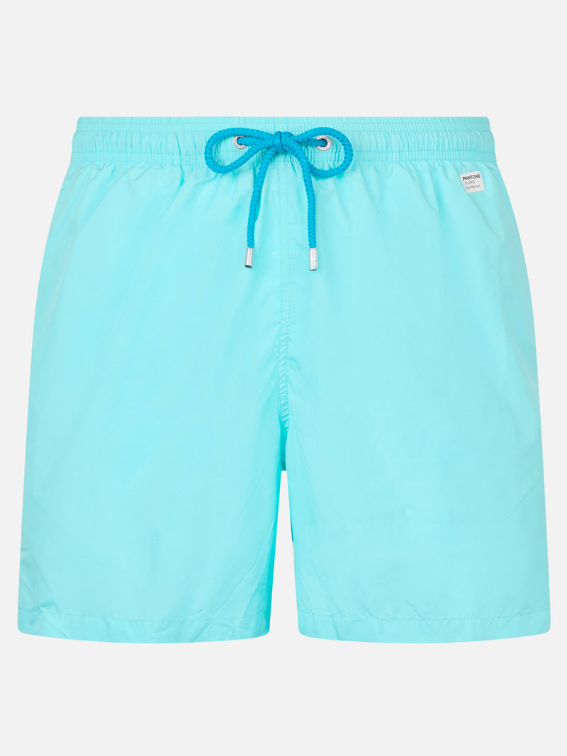 Man lightweight fabric water green swim-shorts Lighting Pantone | PANTONE SPECIAL EDITION