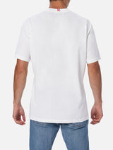 T-shirt uomo in cotone con stampa piazzata St. Barth Padel Club