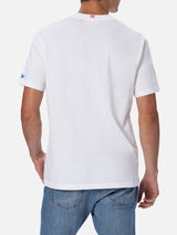 T-shirt da uomo in cotone con stampa e ricamo Snoopy padel| EDIZIONE SPECIALE SNOOPY PEANUTS™