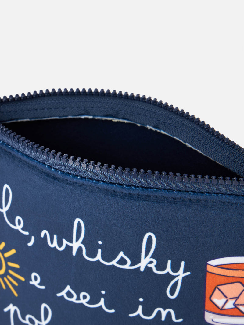 Pochette Wooly Aline con stampa Sole, whisky e sei in pole position | VACANZE DI NATALE EDIZIONE SPECIALE