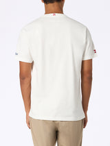 Man heavy cotton t-shirt Arnott with Sole, whisky e sei in pole position embroidery | VACANZE DI NATALE SPECIAL EDITION