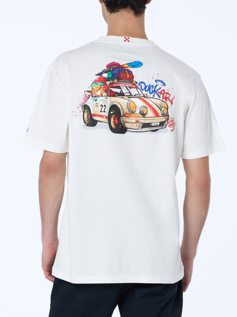 Man heavy cotton t-shirt Arnott with Cryptopuppets Duck car | CRYPTOPUPPETS SPECIAL EDITION