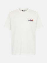 Man heavy cotton t-shirt Arnott with Amore amaro embroidery