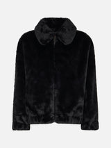 Bomber da donna furry Abel con colletto e stampa Saint Barth