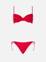 Woman red underwired bralette bikini Bea Virgo