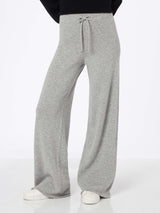 Woman mélange grey knit pants Cabon