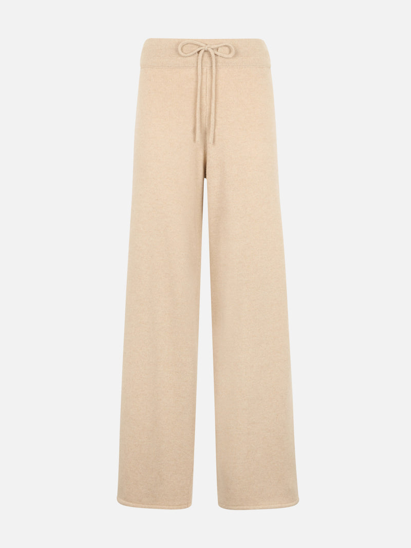 Woman beige knit pants Cabon