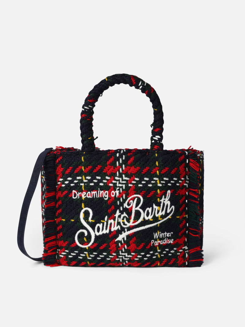 Colette wooly handbag with maxi tartan pattern