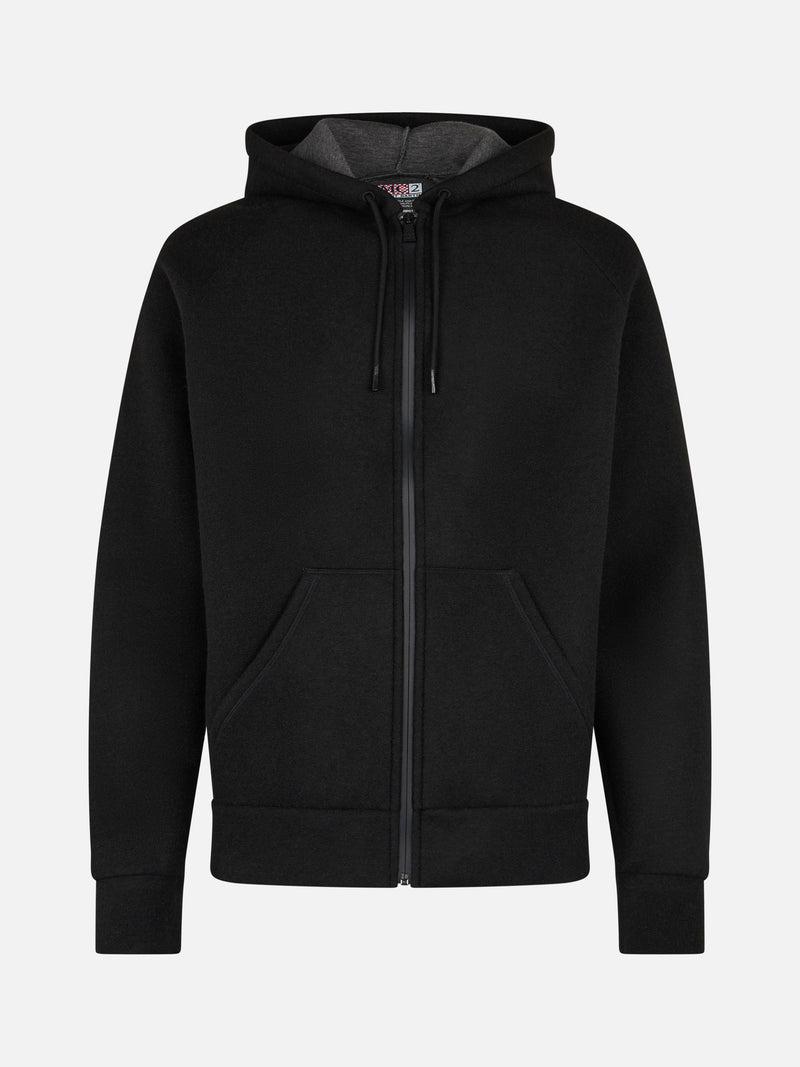 Man black cotton sweatshirt Carrel