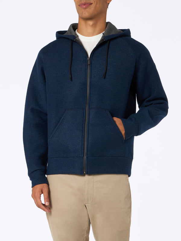 Sweatshirt aus technischem Stoff für Herren in Marineblau von Carrel