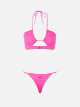 Bikini da donna a fascia fucsia Dahlia Jodene