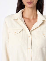 Woman shirt Deer corduroy beige