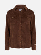 Woman shirt Deer corduroy brown