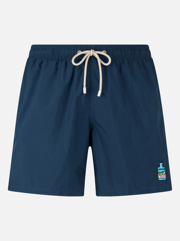 Mittellange Gustavia-Badeshorts für Herren mit Portofino Gin-Stickerei | PORTOFINO GIN SONDEREDITION