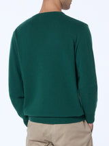 Man green sweater Heron Light with Levateje er vino embroidery| VACANZE DI NATALE SPECIAL EDITION