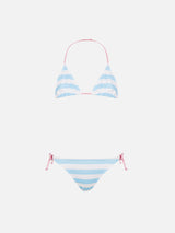 Girl classic triangle bikini Holly with Fiorucci Angel print