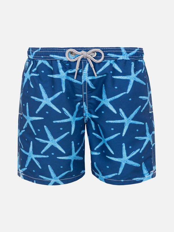 Starfish print boy swim shorts