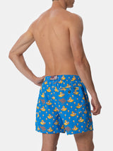 Man lightweight fabric swim-shorts Lighting Micro Fantasy with ducky Cryptopuppets print | CRYPTOPUPPETS SPECIAL EDITION