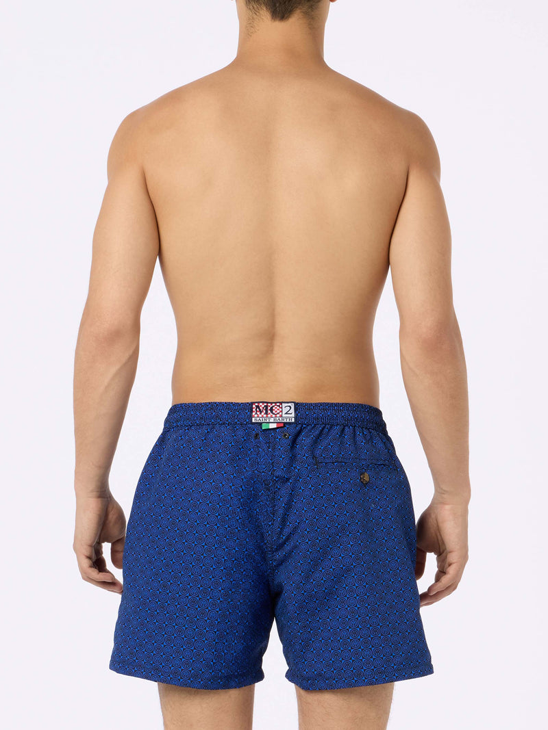 Man lightweight fabric swim-shorts Lighting Micro Fantasy with Inter print | INTER SPECIAL EDITION