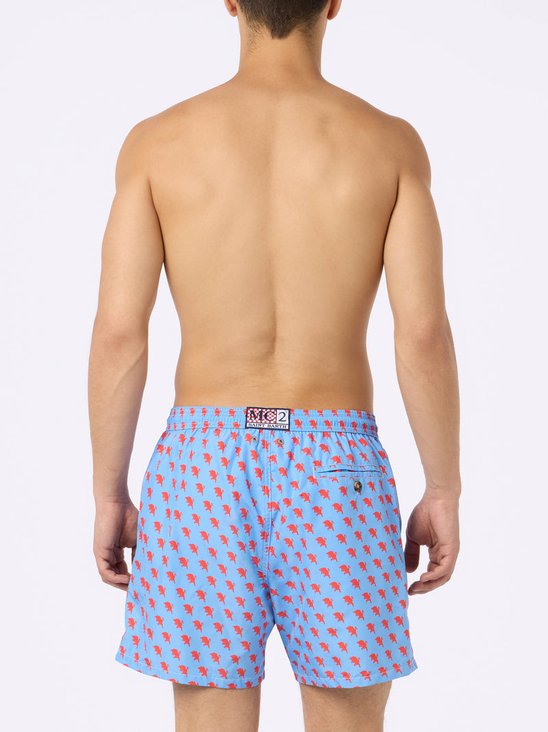 Man lightweight fabric swim shorts with Torino logo print | AC TORINO SPECIAL EDITION