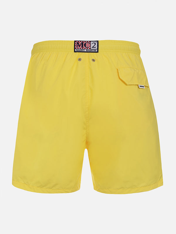 Man lightweight fabric light yellow swim-shorts Lighting Pantone | PANTONE SPECIAL EDITION