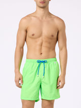 Man lightweight fabric fluo green swim-shorts Lighting Pantone | PANTONE SPECIAL EDITION