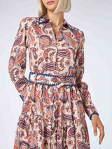 Abito da donna in lino Marbella con stampa paisley