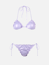 Woman lamina lilac classic triangle bikini Sagittarius Miami