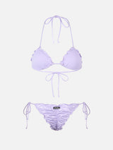 Woman lamina lilac classic triangle bikini Sagittarius Miami