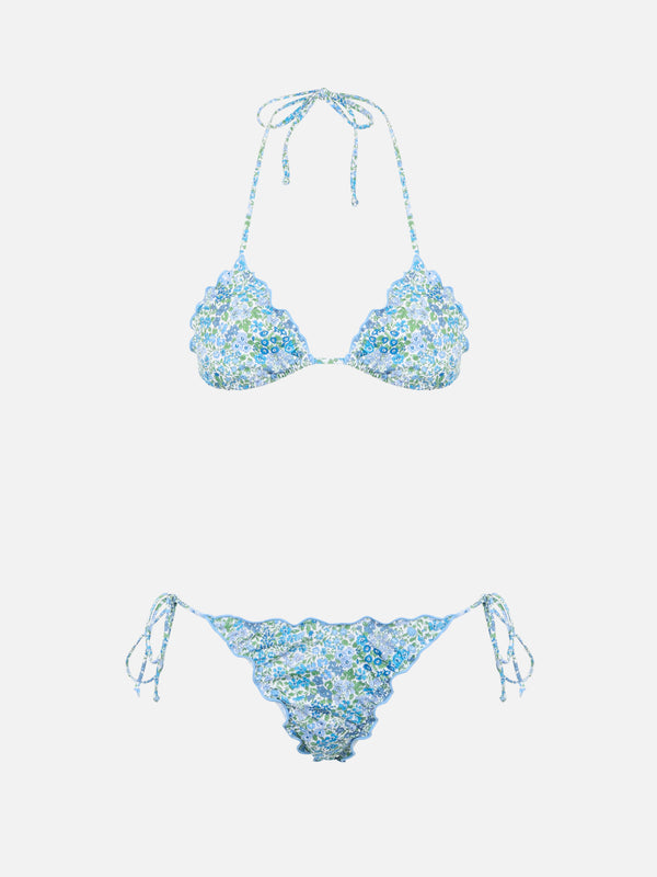 Woman Joanna Luise classic triangle bikini Sagittarius Miami |MADE WITH LIBERTY FABRIC