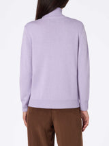 Woman lilac Moody fine-ribbed sweater