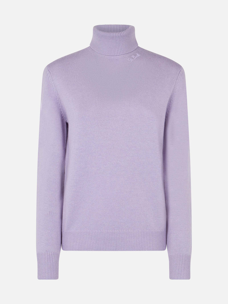 Woman lilac Moody fine-ribbed sweater