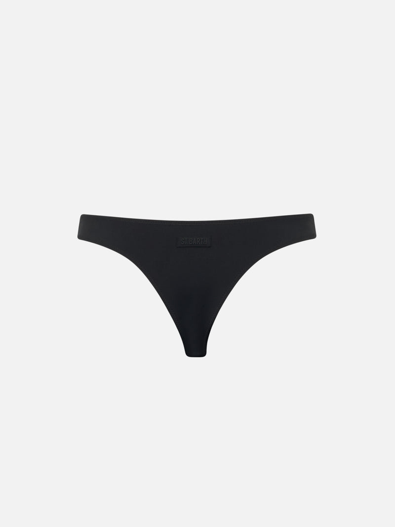 Woman black cheeky swim briefs Naomi