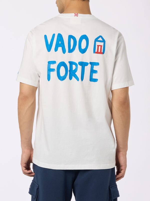 Man classic fit cotton jersey t-shirt Portofino with Vado a Forte print | ALLE BOE SPECIAL EDITION