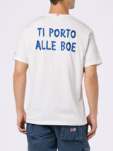 T-shirt da uomo in jersey di cotone vestibilità classica Portofino con stampa ti porto alle Boe | ALLE BOE SPECIAL EDITION